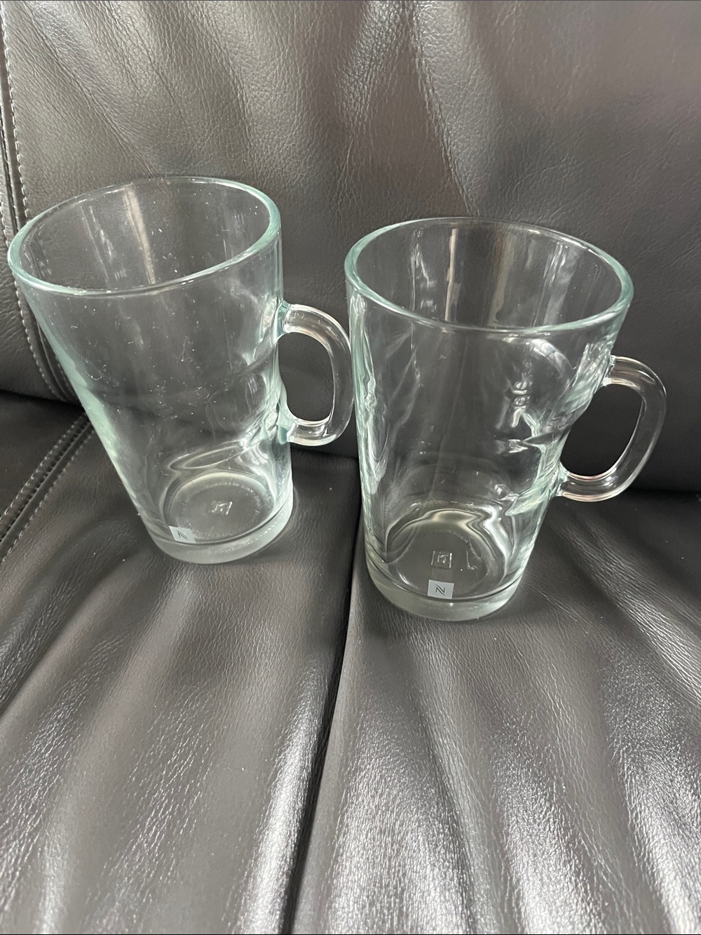 B.Nespresso Clear Glass Coffee Mugs - Set of 2